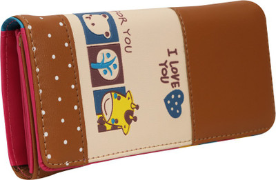 

Quickk Women Brown Artificial Leather Wallet(5 Card Slots)