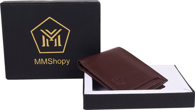 

MMSHOPY Boys Brown Genuine Leather Wallet(3 Card Slots), Cherry