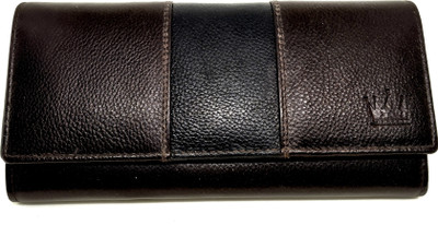 

LEWIS PAYTON Women Brown, Black Genuine Leather Wallet(6 Card Slots)