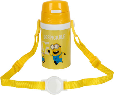 

WonderKart 210 ML Cartoon Printed Double Layer Stainless Steel Kids Sipper/Water Bottle with Neck Strap - Yellow - 210 ml(Yellow)