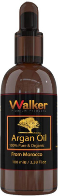 

Walker Moroccan Organic 100% Pure Argan Oil, (3.38oz Bottle) Made in Morocco for Hair, Skin & Nails(100 ml)