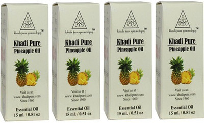 

Khadi Pure Herbal Pineapple Essential Oil Pack Of 4 Pcs-15ml Each(60 ml)