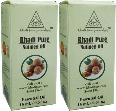 

Khadi Pure Gramodyog Herbal Nutmeg Essential Oil Pack Of 2 Pcs-15ml Each(30 ml)