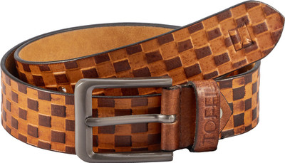 

Toffil Men Party Brown, Tan Genuine Leather Belt, Tan;brown