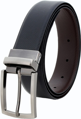 

Pontos Men Formal Multicolor Genuine Leather Reversible Belt, Black and brown