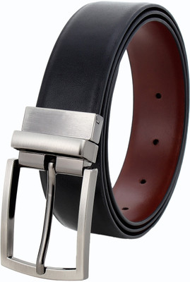 

Pontos Men Formal Multicolor Genuine Leather Reversible Belt, Black and brown
