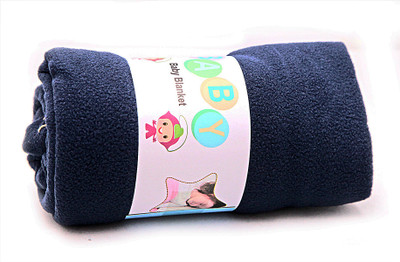 

OAN Plain  Crib Baby Blanket(100% Wool, Blue