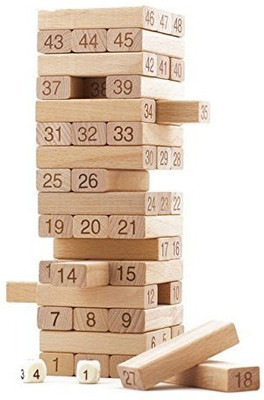 

Toyshine Wooden 48 Wooden Building Block, Party Game, Tumbling Tower Game(Multicolor)