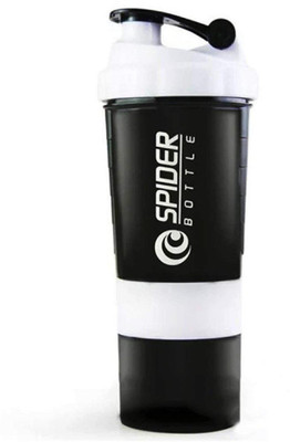 

Frabble8 Gym Protein Shaker , Sipper , Sports water bottle 500 ML 500 Shaker(Pack of 1, White, Black), Black;white