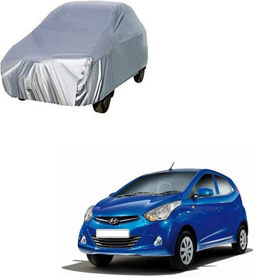 Horizonfly Car Cover For Hyundai Eon (Without Mirror Pockets)(Silver)