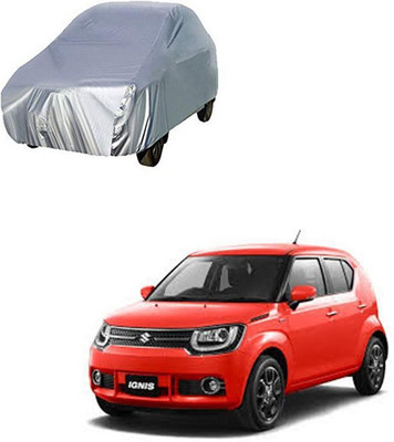 Horizonfly Car Cover For Maruti Suzuki Ignis (Without Mirror Pockets)(Silver)