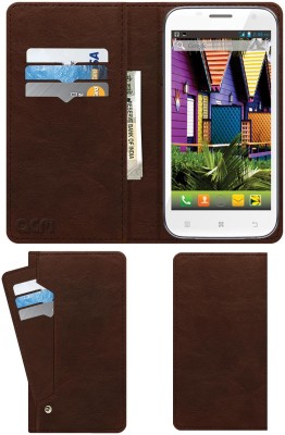 ACM Flip Cover for Iball Andi 5.5n2 Quadro(Brown, Cases with Holder, Pack of: 1)