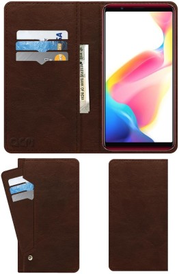 ACM Flip Cover for Oppo R11s Plus New(Brown, Cases with Holder, Pack of: 1)