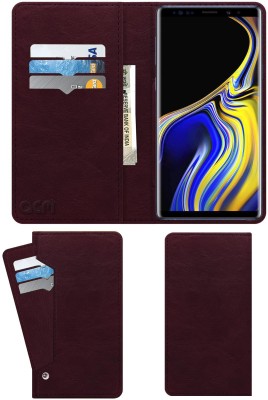 ACM Flip Cover for Samsung Galaxy Note 9(Maroon, Cases with Holder, Pack of: 1)