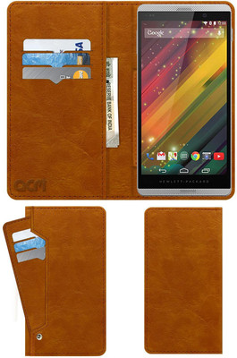 ACM Flip Cover for Hp Slate 6 Voicetab 2(Gold, Cases with Holder)