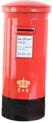 

Wishpool Attractive Metal Alloy Money Coin Spare Change London Street Red Mailbox Bank Box Piggy Bank Money Box Decoration for bookshelf desk study office Cabinet Kitchen or Gift for kids Coin Bank(Red)