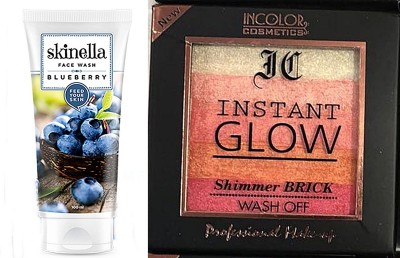 

skinella Blueberry Face Wash (100 g) Shimmer Brick Illuminator - 02 Nectar(Set of 2)