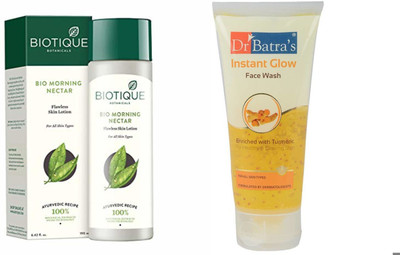 

Biotique Bio Morning Nectar Flawless Skin Moisturizer Lotion-120ml & Dr Batra's Instant Glow Face Wash-100g(Set of 1)