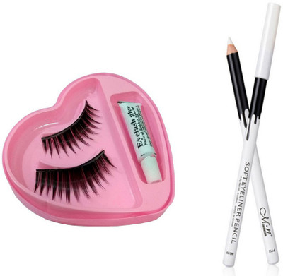 

Blue Eyes Combo of False Eye Lashes and White Eyeliner Pencil (Set of 2)(Set of 2)