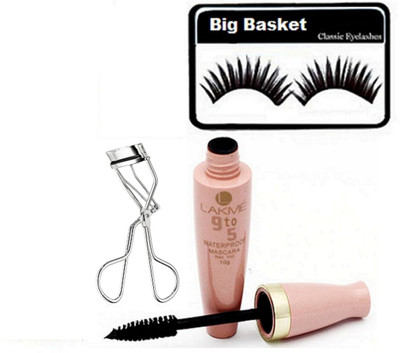 

big basket Eyelashas, Mascara, Eyelashas Curler(Set of 3)