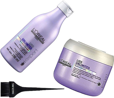 

DAZZLING Hair Brush Professional Liss Unlimited Shampoo & Conditioner(Set of 3)