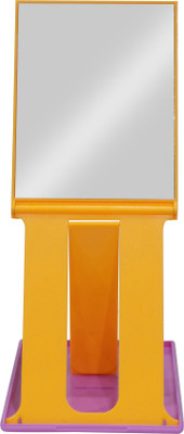 

Confidence Folding Travel Mirror, Mirror With Stand For Make Up, Mirror For Travelling Use, Yellow