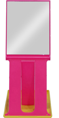 

BOXO Folding Mirror, Mirror For Travel Use, Mirror With Stand For Women, Dark Pink
