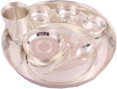 

G S Museum 12" Dinner Set 9 Pcs. Pack of 9 Dinner Set(Silver Plated)