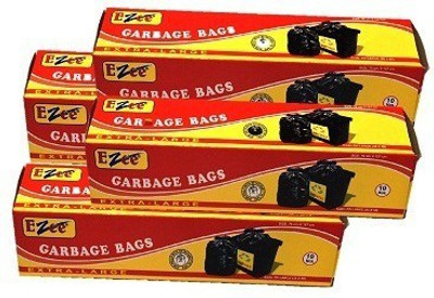 

Ezee Garbage Bag Extra Large 30 Inches X 50 Inches ( 40 Pieces ) Plastic Dustbin(Black, Pack of 4)