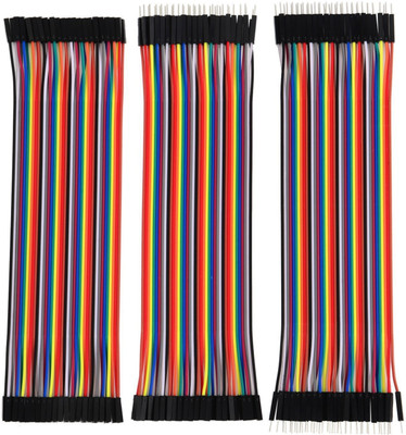 

Robodo Breadboard Jumper Wires Ribbon Cables Kit, Multicolored (120 Pieces) Electronic Components Electronic Hobby Kit