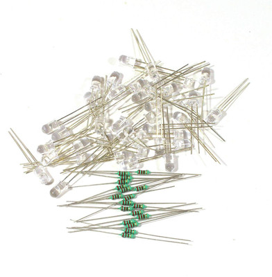 

Robodo 5 mm LED Light Emitting Diodes Electronic 1/4 W 220R Resistors Pack of 105 (Blue) Electronic Components Electronic Hobby Kit
