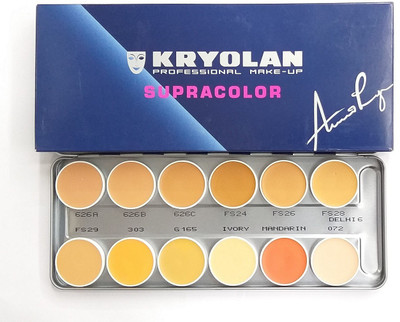 

Kryolan ( 100% Original ) SupraColor Foundation Palette 12 Color ( Delhi 6 ) Foundation(12 Color)