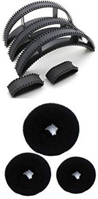 

PELO Hair Bumpits With Hair Donut, Hair Styling Tools For Women & Girl Hair Stylish, Hair Donut For Perfect Bun, Hair Accessories, Pack Of 1 Hair Accessory Set(Black)