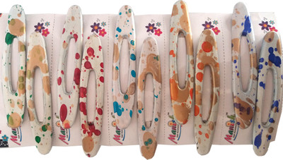 

Fashionable Printed Clip for Girl Tic Tac Clip(Multicolor)