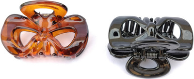 

Akki Collection unbreakable clucher Hair Clip(Black, Brown)