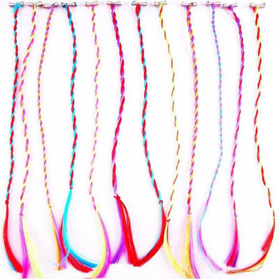 

pelo Colorful Hair Streak, Hair Extension Clips On For Kids & Girls, Hair Extension for girls, Multicolor, Pack Of 12 Hair Accessory Set (Multicolor) Hair Accessory Set(Multicolor)