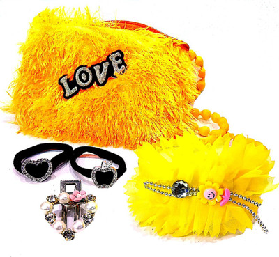 

Proplady Princess Designer Hair Band, Head Band, Hair Clip, Rubber Band, Hair Accessory Set(Multicolor)