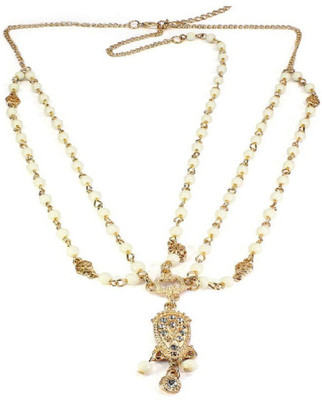 

Fabfashion Antique Gothic Luxurious Pearl Hair-Band Hair Chain(White)