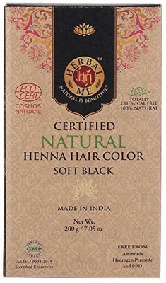 

Herbal Me Natural Internationally Certified Henna Hair Colour, 200g (Soft Black) Hair Color(Soft Black)