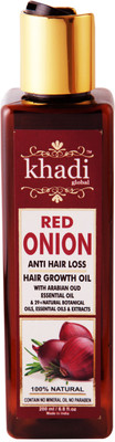 

Khadi Global Red Onion Hair Growth Oil With Pure Argan Jojoba Rosemary Black Seed Oil In Purest Form Control Hair Loss Promotes Hair Growth Hair Oil(200 ml)