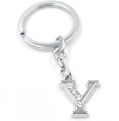 faynci Alphabet Y Metal Key Chain For Unisex with attractive Diamond Key Chain