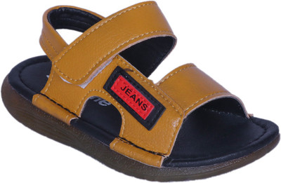 

FEETWELL Boys Velcro Sports Sandals(Yellow, Tan