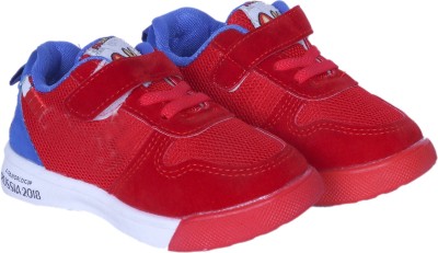 

FEETWELL Boys Velcro Sneakers(Red