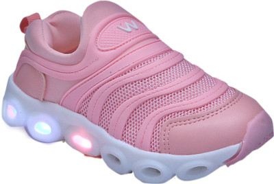 

FEETWELL Boys & Girls Velcro Sneakers(Pink