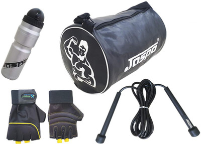 

Jaspo Fitness King Gym Combo(Skipping Rope,Sipper,Gym Gloves,Sipper) Boxing Kit