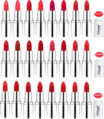 

Lady Fashion lipsticks(Red, Orange, Brown, Pink, Purple, Maroon, Red, Orange)