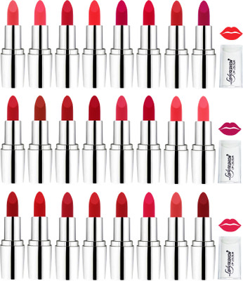 

Lady Fashion High Defination Professional Matte lipsticks(Red, Orange, Brown, Pink, Purple, Maroon, Red, Fast Red)