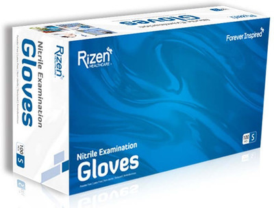 

Rizen Healthcare Nitrile Gloves Nitrile Examination Gloves(Pack of 100)