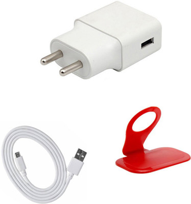 DAKRON Wall Charger Accessory Combo for OPPO A5(White)
