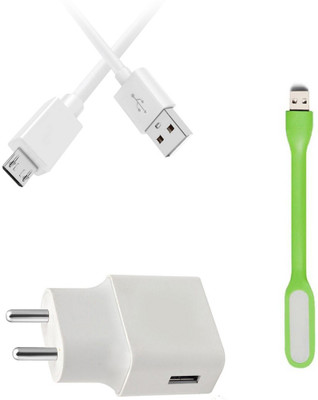 DAKRON Wall Charger Accessory Combo for OPPO A3s(White)